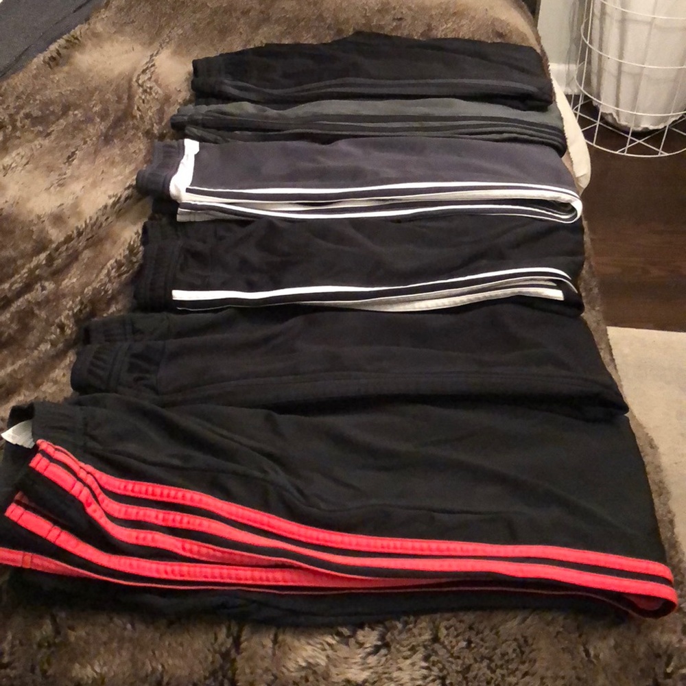 Adidas pants (7 pairs $75) or $15 each